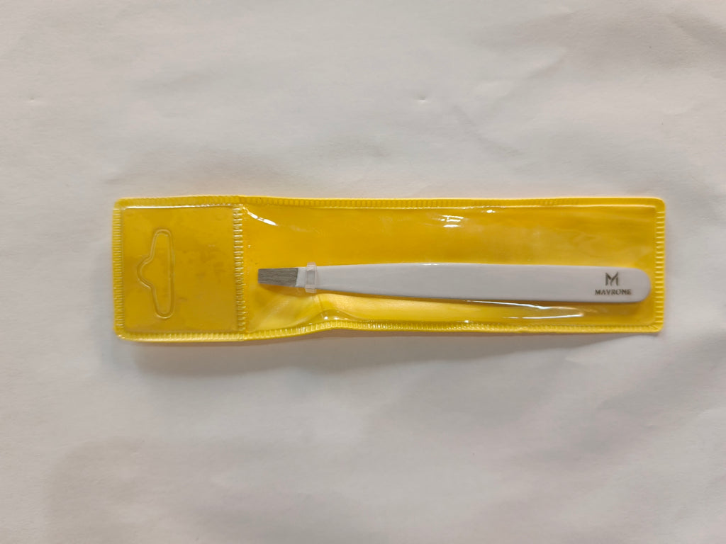 Mavrone Precision Tweezers — Slant Tip, Stainless Steel