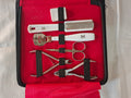 Mavrone 9-Piece Precision Manicure Kit — Stainless Steel, Leather Case